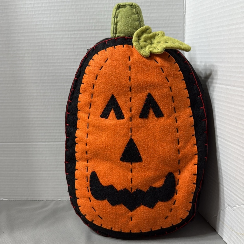 Vintage Halloween Pumpkin Decor Pillow Basket Scarecrow 2 Pumpkin Scoops Hotpad - Picture 3 of 16